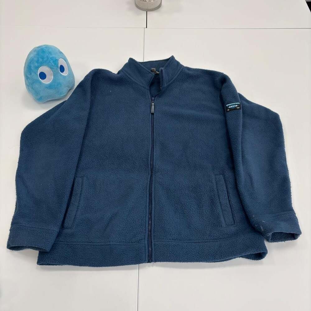 Coastal Gorpcore Orvis Blue Full-Zip Fleece Jacket 🌲
